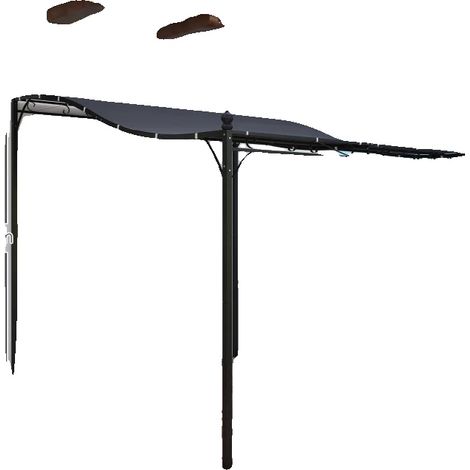 Pavillon Extérieur, Polyester 180gsm, 248L x 298B x 200/250H cm, Espacement des Colonnes : 238L x 287B cm, Métal Revêtu de Poudre, Gazebos Autonomes (1/5)