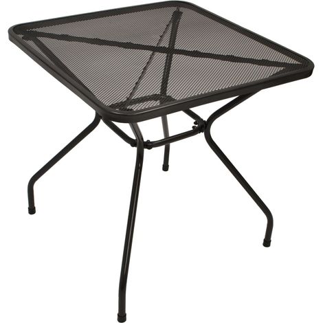 Bistrotisch CLASSIC 70x70cm quadratisch, Streckmetall anthrazit
