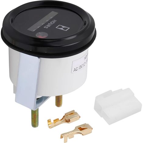 AC/DC 12 V-36 V Jauge de Compteur Horaire Mécanique pour Bateau Auto ATV Motoneige Tondeuse à Gazon Tracteurs Véhicule Voitures Camions Générateur Marin (1/5)