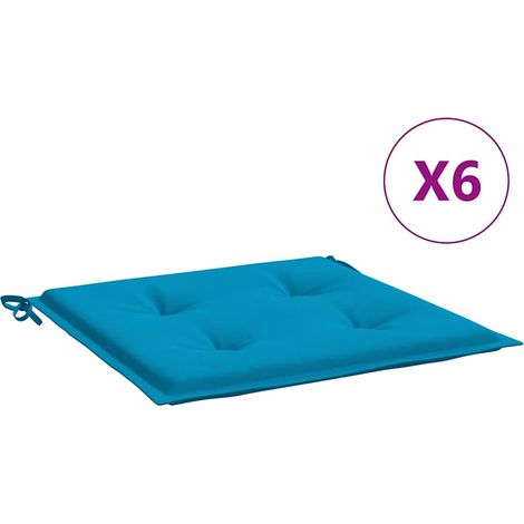 Maison Exclusive - Coussins de chaise jardin lot de 6 bleu 50x50x4 cm tissu oxford (1/5)