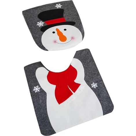 abattant et tapis de toilette de Noël décoration de Noël