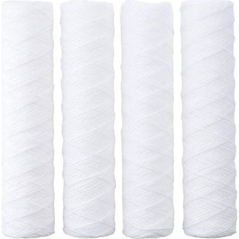 4 Pack 10 Inch Water Filter Replacement Cartridge for Any Reverse Osmosis System-
