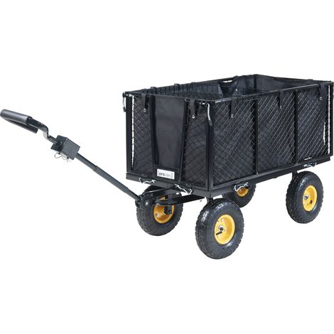 Bollerwagen Corropoli 112x51 cm max. 550kg Schwarz/Gelb [pro.tec]