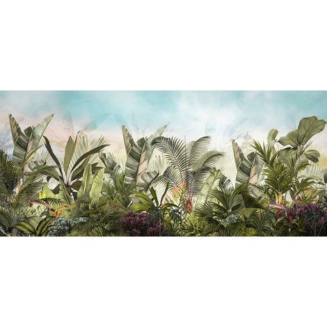 Papier peint panoramique - Feuilles Tropicales - 716 cm x 320 cm (1/2)