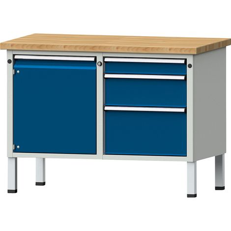 ANKE, Établi compact, l x p 1140 x 650 mm, 1 armoire, 3 (1/2)