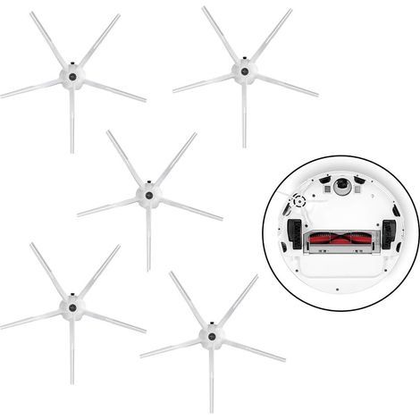 spazzole laterali morbide per colla per Roborock S7/S7+/S7 Pro Ultra/Q7/Q7 Max/S8/S8 Pro Ultra/S5/S6 e E, bianche (1/5)