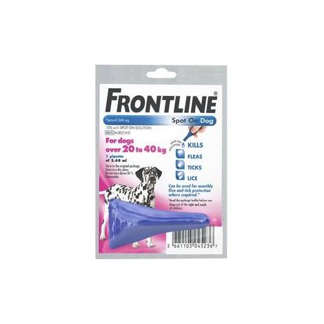 Frontline Spot On Large Dog 20-40kg (1Pipette) - 20168 (1/2)