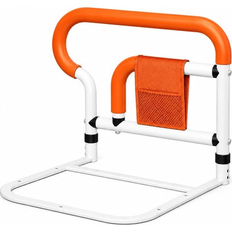 Barrière de lit pliable pour personnes âgées, protection contre les chutes, réglable en hauteur, avec sac de rangement, aide au lever pour personnes âgées, handicapées et femmes enceintes (1/5)