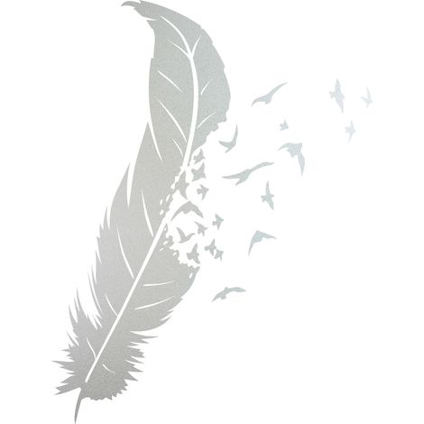 Stickers Dépoli - Plume Oiseaux - 27x35 cm