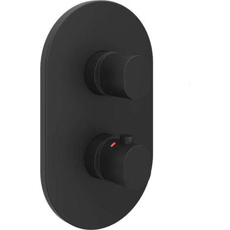 Ravak Chrome II - Unterputz-Thermostatarmatur für 2 Verbraucher, schwarz X070467 (1/2)