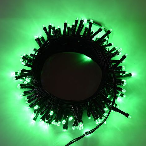 CATENA LUMINOSA VERDE CON 400 LED 23 METRI - ILLUMINAZIONE PERFETTA PER DECORAZIONI NATALIZIE ALBERI GIARDINI BALCONI E FESTE