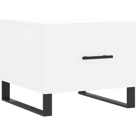 Maison Exclusive - Mesa de centro madera de ingeniería blanca 50x