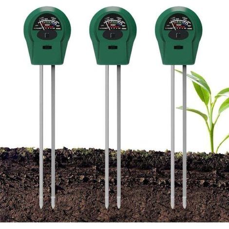 Testeur De Sol 3 en 1,3 dans 1 Testeur D'humidité,3 Pièces PH-Mètre De Sol,Soil Moisture Meter,Testeur Humidité Plante pour la Maison,Pelouse,Plante,Ferme,de (1/4)
