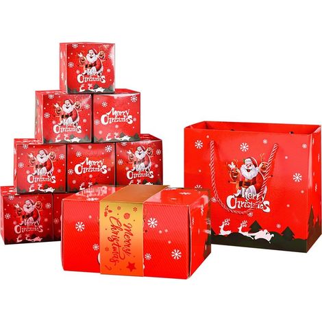 Boîte Surprise - Boîte à Rebondissement en Carton Rigide - Pour Mariages Anniversaires Fiançailles Noël - Lot de 10 Boîtes + Sac Cadeau (1/5)