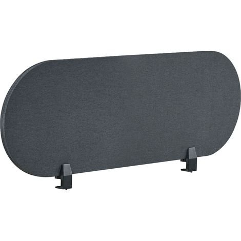 Séparateur de Bureau en PET Acoustique Recouvert de Tissu 120 x 40 cm Gris Foncé Sparky