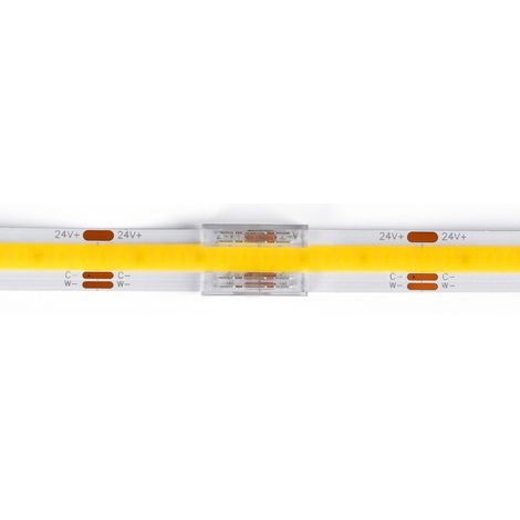 Conector Tira A Tira LED COB - Monocolor/CCT/RGB - 10mm - IP20 - Blanco Cálido