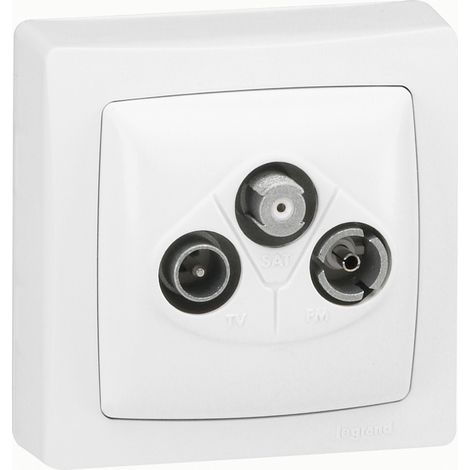 Legrand 086042 Toma TV-FM-SAT completa - superficie - blanco