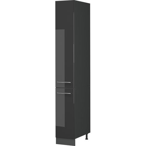 Mueble bajo de cocina Fame-Line, Antracita alto brillo, 30 cm, Vicco