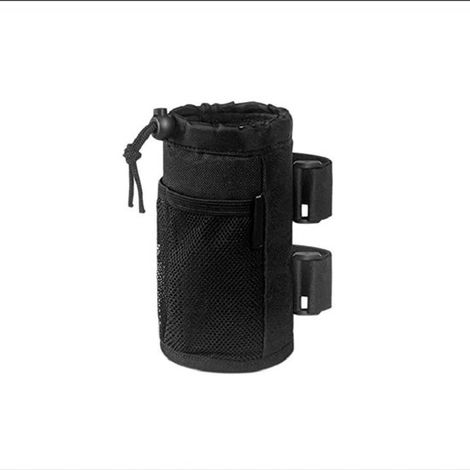 Sacoche porte-bidon pour vélo - Porte-bidon - Porte-gobelet pour vélo - Porte-bidon avec fermeture Velcro - Sacoche porte-bidon pour vélo - Accessoires vélo - Noir - Polyester Noir (1/5)