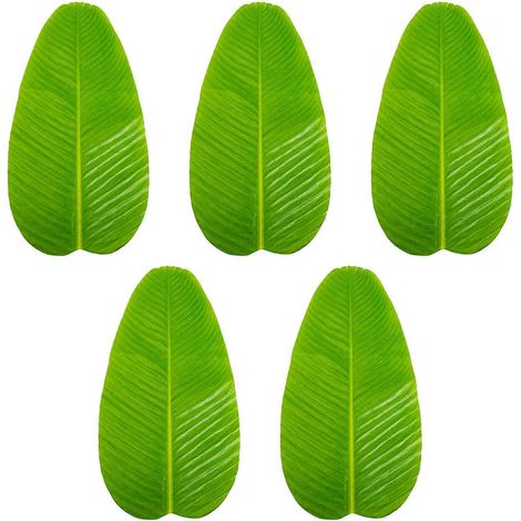 Lot de 5 sets de table imitation feuille de bananier, résistants à la chaleur (1/5)
