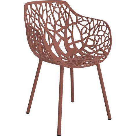 [GEBRAUCHT] B-Ware Fast Forest Armlehnstuhl Stuhl Gartenstuhl Outdoor Terrakotta Rustikal