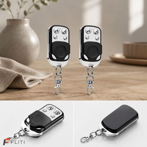 Télécommande universelle 433,92 MHz code fixe 4 boutons ABS métal 5,2x3,5 cm pour portail garage CAME BFT (1/5)