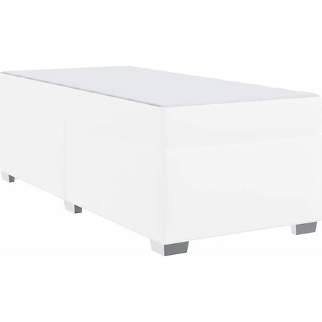 Lit simple,Lit adulte,Cadre de lit Blanc 90 x 200 cm Faux cuir CFW5176642 (1/5)