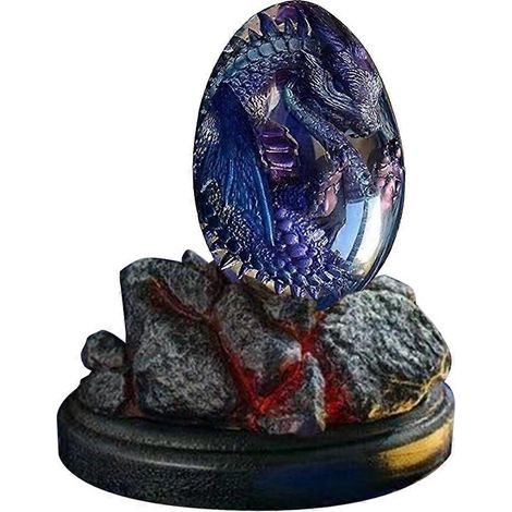 Œuf de dragon en résine transparente, cristal de rêve lumineux, poli à la main (comme sur la photo) (1/5)