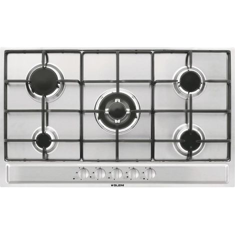 Placa de cocina Glem Gas P95FXV acero 86 cm 11300 W