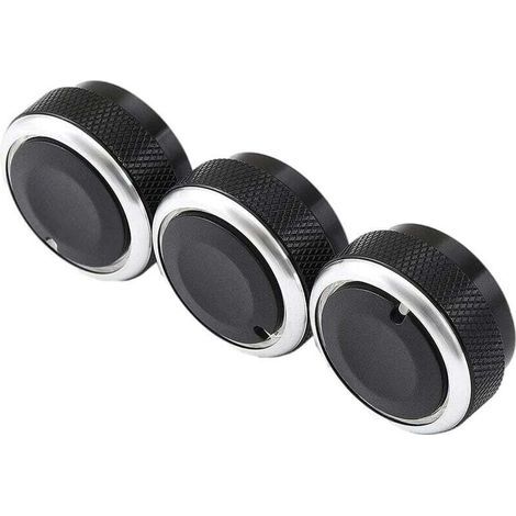Set mit 3 Klimaanlagen-Bedienknöpfen für Ford Focus, schwarz (1/4)