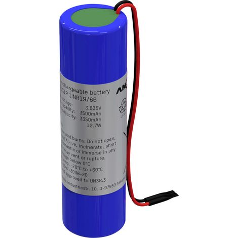 Ansmann 1S1P Akkupack 1x 18650 Kabel Li-Ion 3.63V 3500mAh Akkupack x Li-Ion 3.63 V 3500 mAh (1/4)