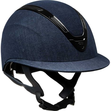 52-54 CM, Blu: Cap per equitazione da donna modello Apocalypse con calotta rivestita in tessuto (1/5)