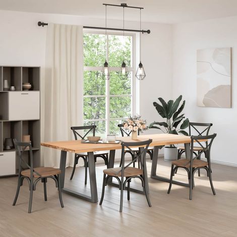 Maison Exclusive - Esstisch Beine V-Form 3 Stück Anthrazit 90x(72