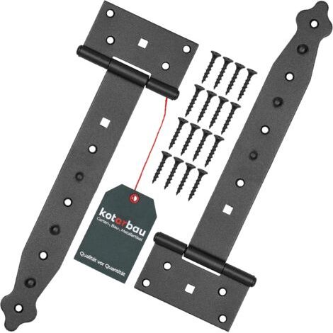 Lot de 2 suspensions en croix de 250 mm - Pour porte de jardin - Revêtement par poudre (250 mm)-NANOTEH (1/5)