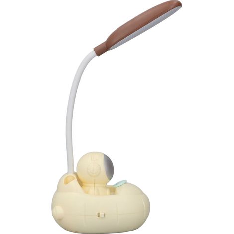 LED-Schreibtischlampe mit niedlichem Astronautenmotiv, flexiblem Schwanenhals, USB-Ladefunktion und augenschonendem LED-Leselicht (1/5)