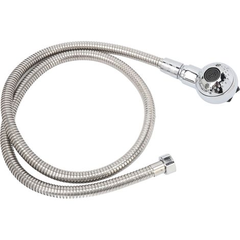 Kit de douchette pour bac à shampoing avec robinet pressurisé et économie d'eau, comprenant un tuyau de 100 cm et un flexible souple de 120 cm. (1/5)