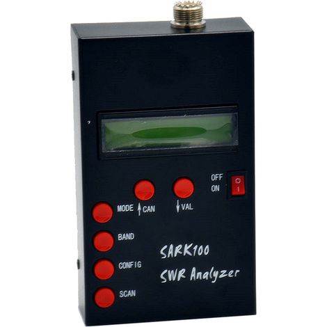 Analizador de antenas para el rango de 1 a 60 MHz, analizador de ROE de onda corta con un rango de medición útil de 1,0 a 9,99 ROE.