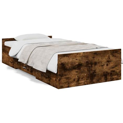 Maison Exclusive - Cama con cajones madera de ingeniería roble ah (1/5)