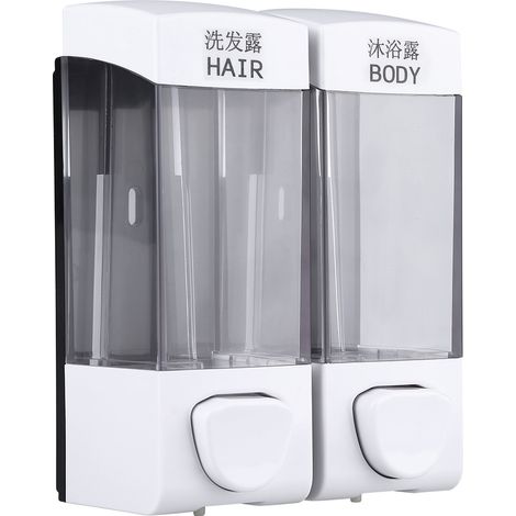 x 350 ml Wandspender für Seife, Shampoo, Desinfektionsmittel und Lotion im Badezimmer (1/5)