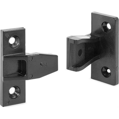 herrajes keku en-a para unión paneles plastico negro. para encastrar. (1/2)