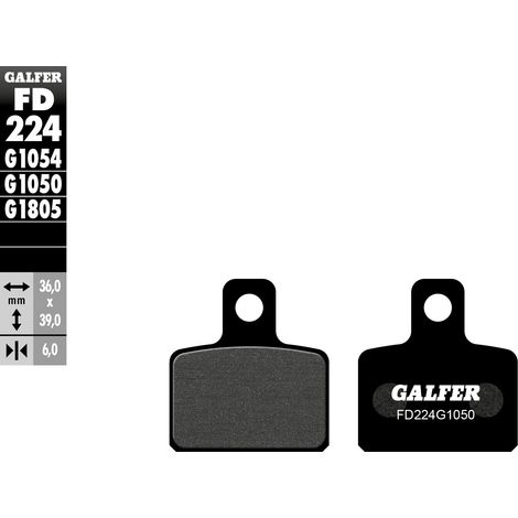 PASTILLAS DE FRENO GALFER KH351 SEMIMETÁLICAS PARA SCOOTER (TRIAL OSSA, SCORPA, SHERCO, TRS, MONTESA, GAS GAS)