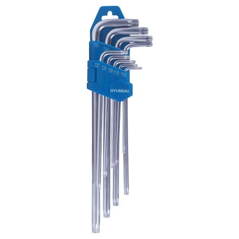 Hyundai 59525 set 9 chiavi torx in acciaio cromo vanadio qualita' professionale (1/3)
