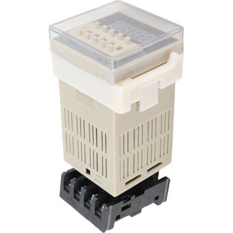 Relais temporisé numérique DH48S-2Z 220V avec affichage double et socle de connexion (1/5)