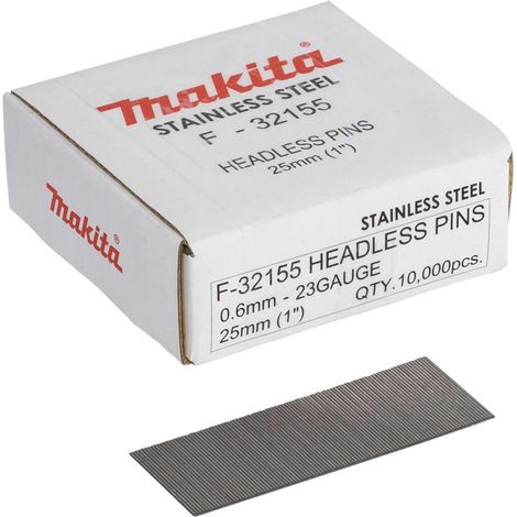 Makita F-32155 clavos de acero inoxidable 25 mm 10 000 piezas