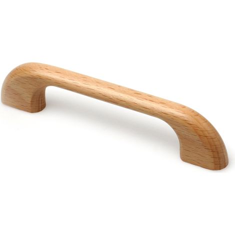 Asa en madera con acabado haya transparante., dimensiones: 118x12x25mm, entrepuntos: 96mm -