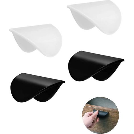 Lot de 4 poignées adhésives pour portes coulissantes – Poignées de porte de balcon – Poignées de tiroir autocollantes – Convient pour armoires, fenêtres et portes coulissantes (1/5)
