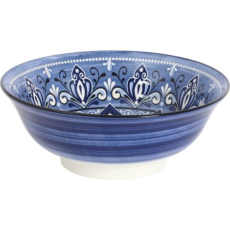 Orientalisch-blaue Keramikschale 21 cm