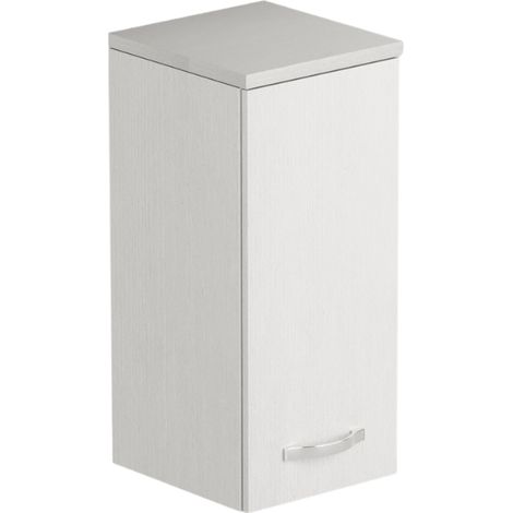 Pensile bagno con anta 36x38x77 colore bianco frassinato (1/3)