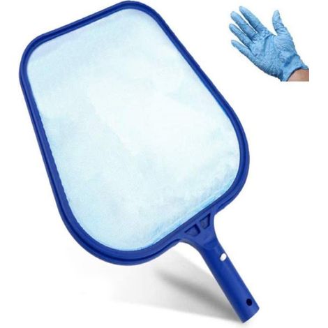 Kit Nettoyage Spa - Épuisette Piscine 44 x 29 cm - Brosse Bain 20 x 4,5 cm - Pad Grattoir 14 x 8 cm - Gants Inclus - Lot de 1 (1/5)