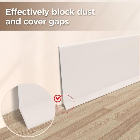 Flexible und wasserdichte selbstklebende PVC-Sockelleiste für Wände, Böden, Badezimmer und Wohnzimmer (1/5)